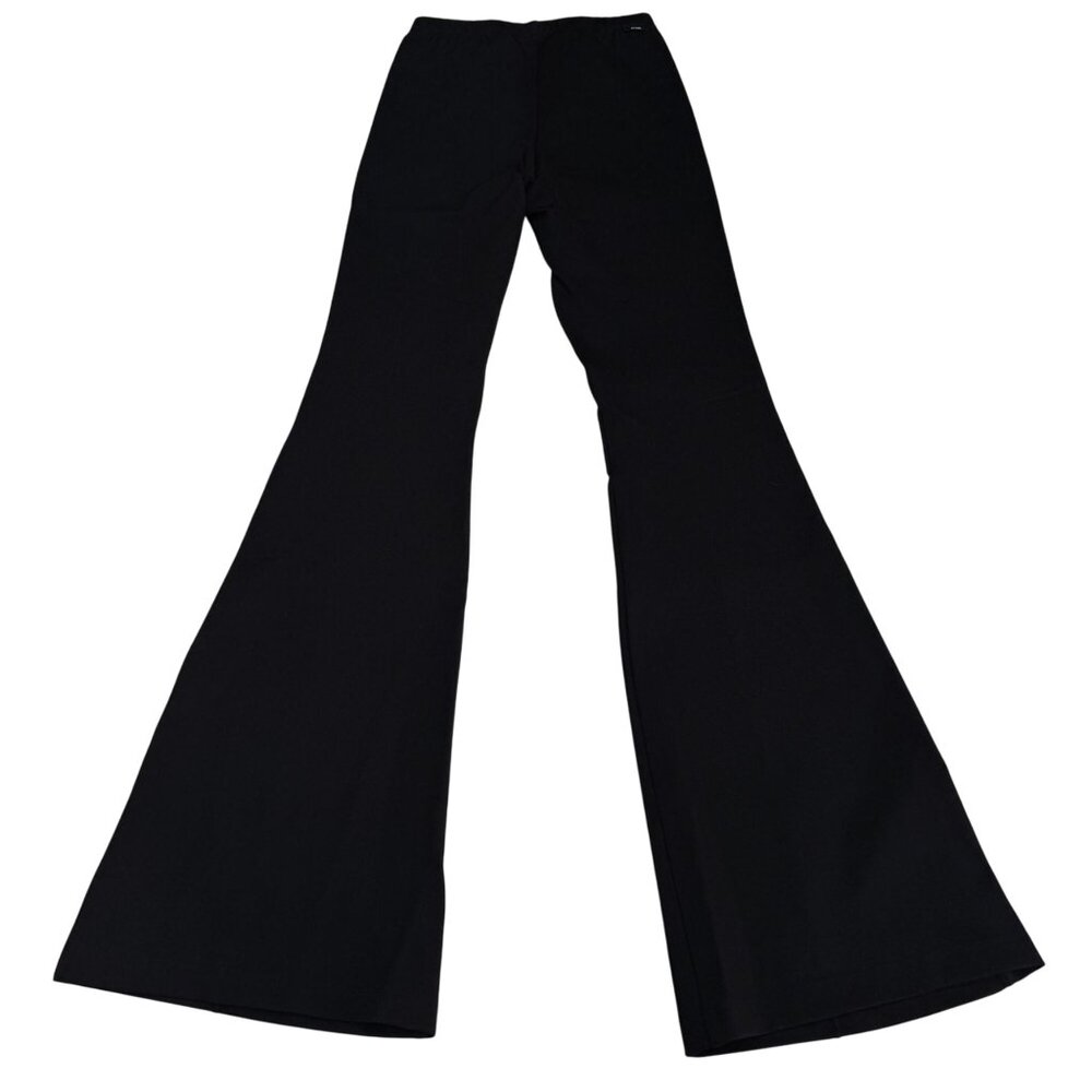 Mother Womens Black Flare Leg Trouser Elastic Waist Pants, Size XS - Picture 2 of 9